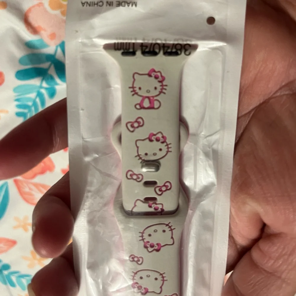 Pixie* New! white silicone Hello Kitty Apple Watch band for 38/40/41mm
